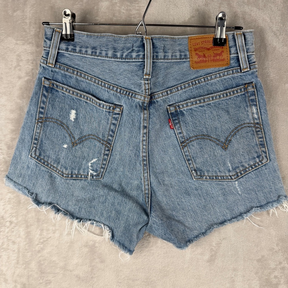Levi's Light Blue High-Waisted Denim Jean Shorts